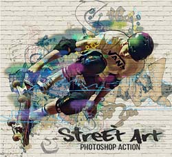 极品PS动作－街头艺术(含高清视频教程)：Street Art Photoshop Action